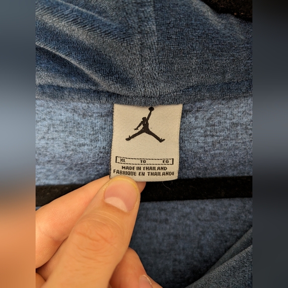 Nike - Air Jordan Velour Velvet Blue Full Zip Hoodie Size XL - Picture 2 of 9